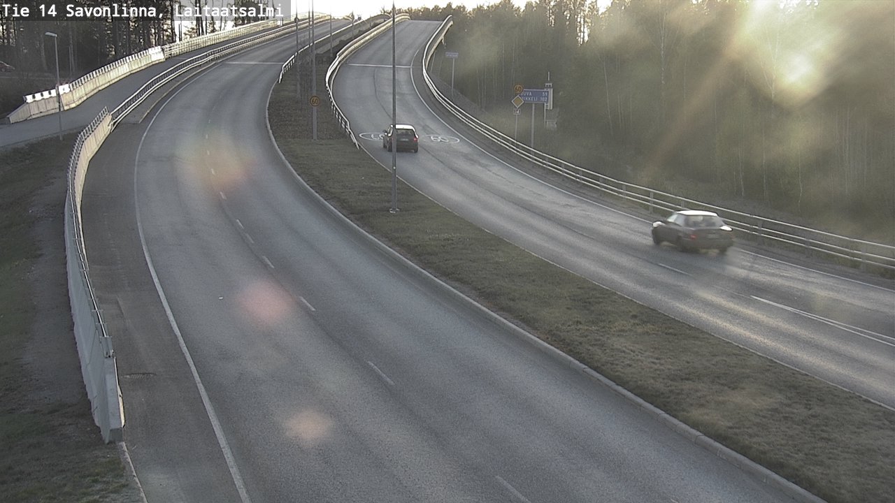 Weather Camera Image Väg 14 Nyslott, Laitaatsalmi, Savonlinna, Etelä-Savo