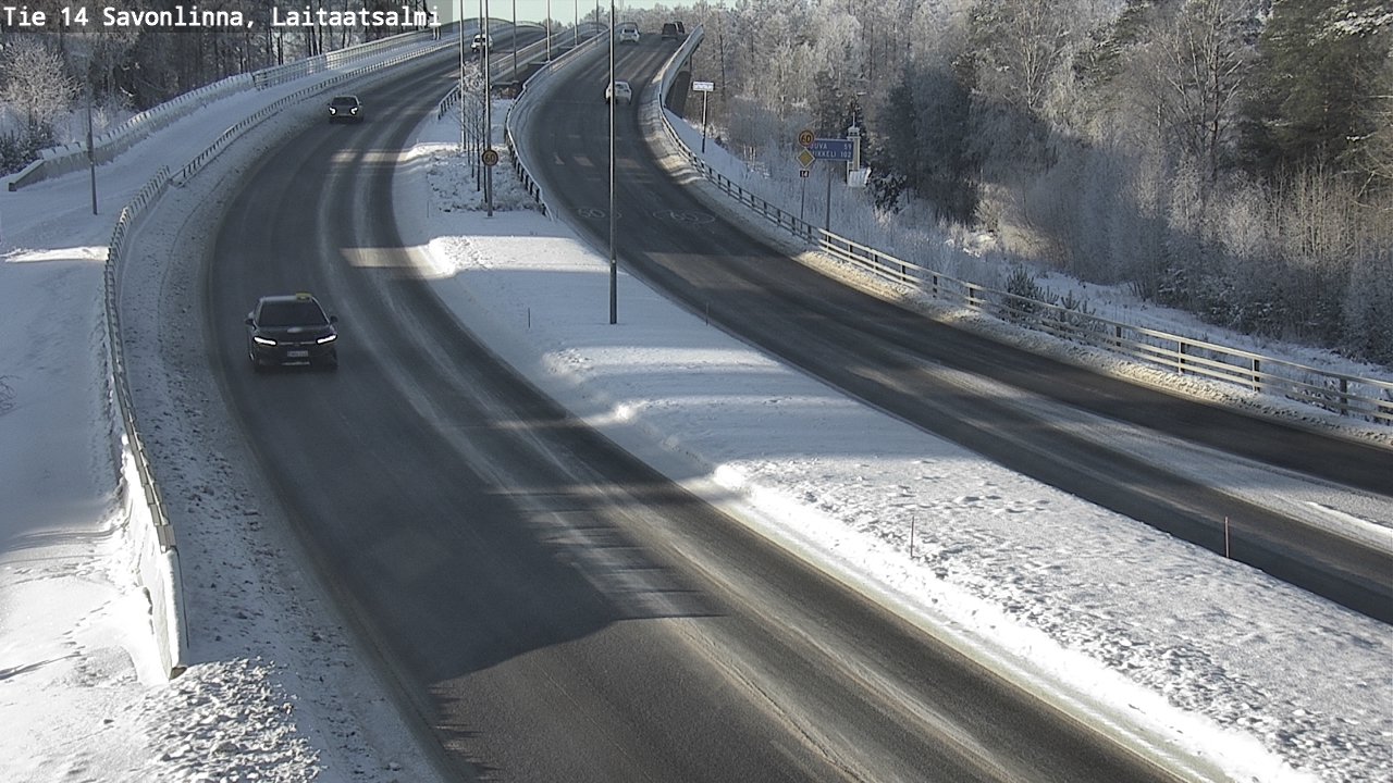 Weather Camera Image Road 14 Savonlinna, Laitaatsalmi, Savonlinna, Etelä-Savo