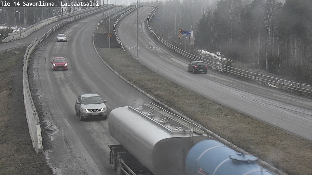 Weather Camera Image Väg 14 Nyslott, Laitaatsalmi, Savonlinna, Etelä-Savo