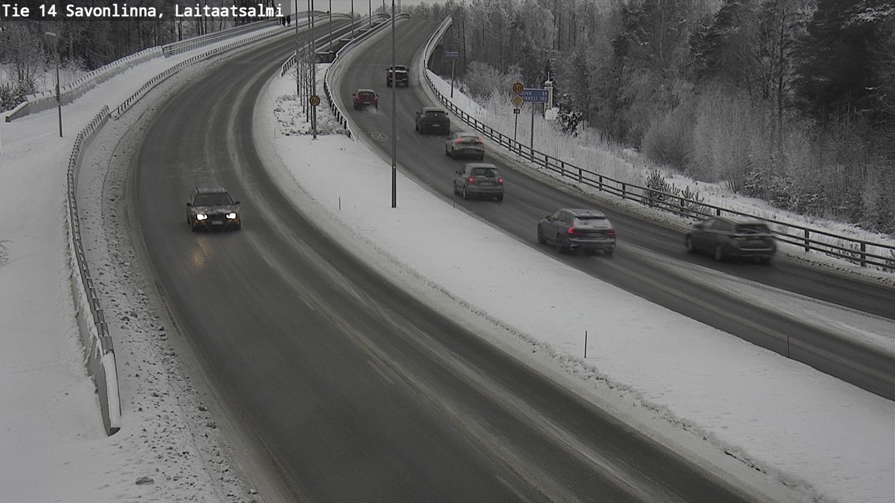 Weather Camera Image Väg 14 Nyslott, Laitaatsalmi, Savonlinna, Etelä-Savo