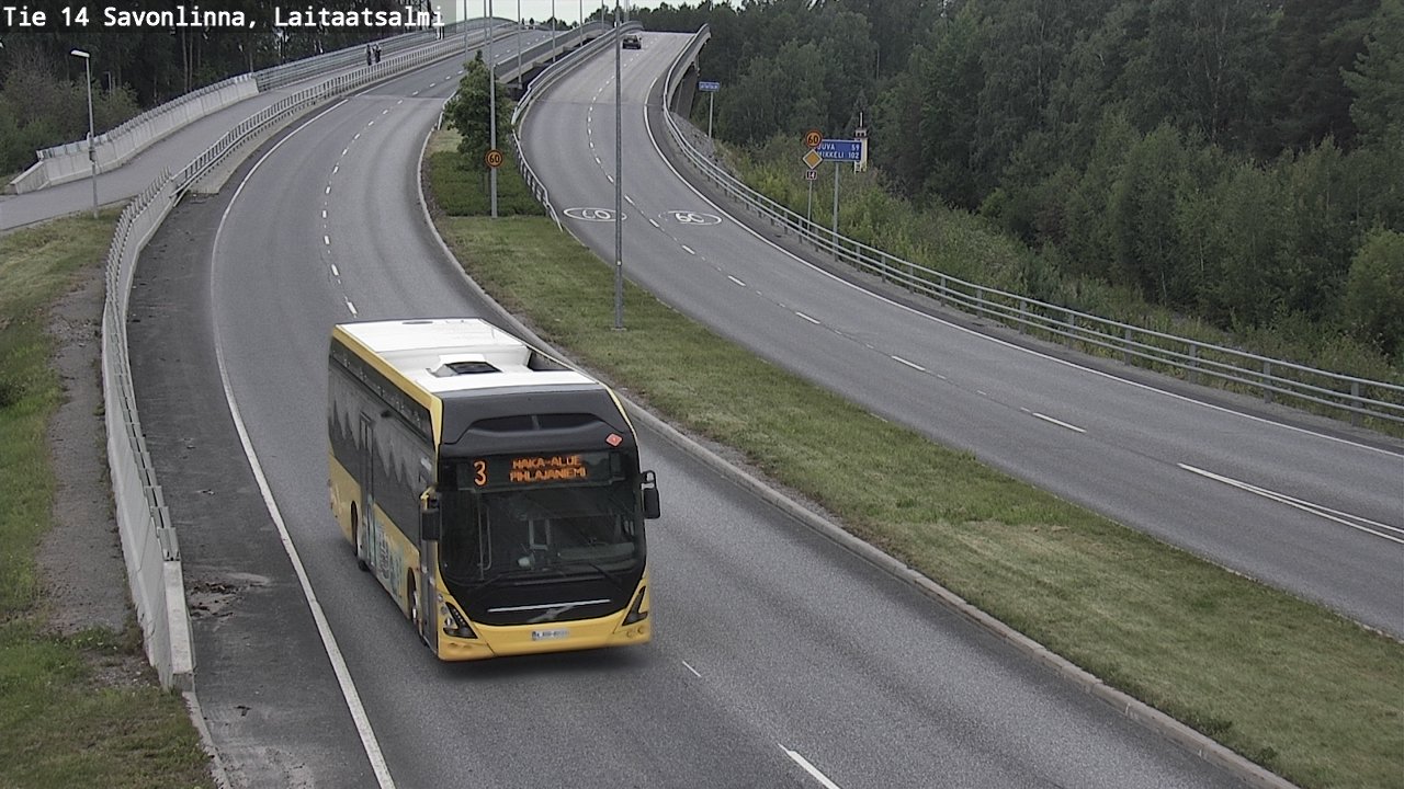 Weather Camera Image Road 14 Savonlinna, Laitaatsalmi, Savonlinna, Etelä-Savo
