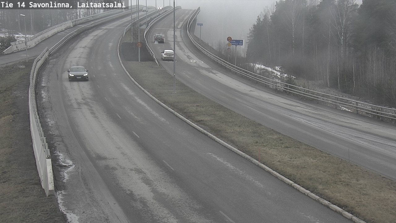 Weather Camera Image Väg 14 Nyslott, Laitaatsalmi, Savonlinna, Etelä-Savo