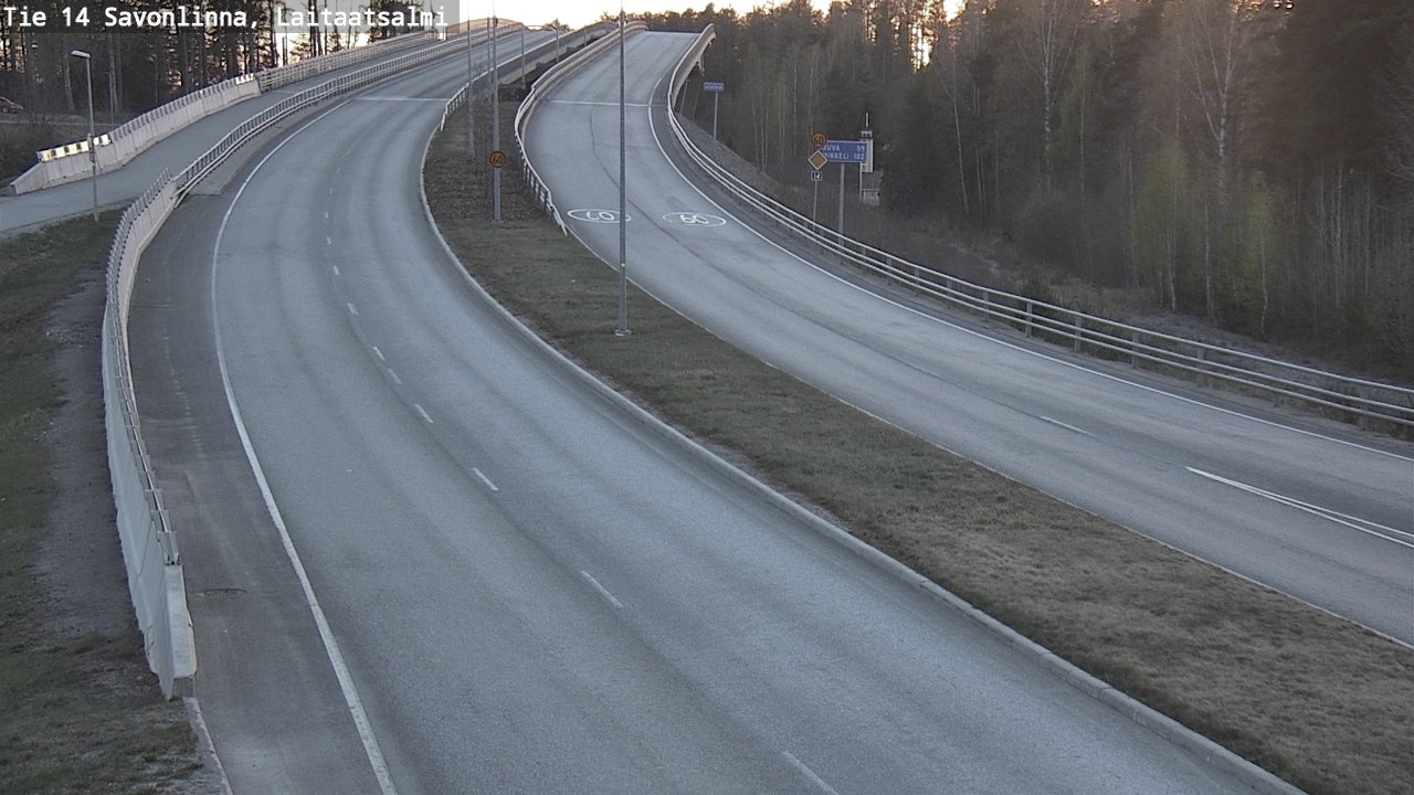 Weather Camera Image Väg 14 Nyslott, Laitaatsalmi, Savonlinna, Etelä-Savo