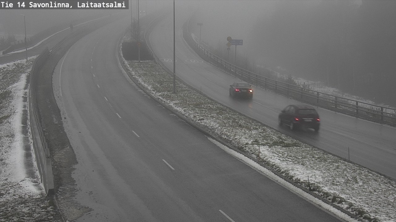 Weather Camera Image Väg 14 Nyslott, Laitaatsalmi, Savonlinna, Etelä-Savo