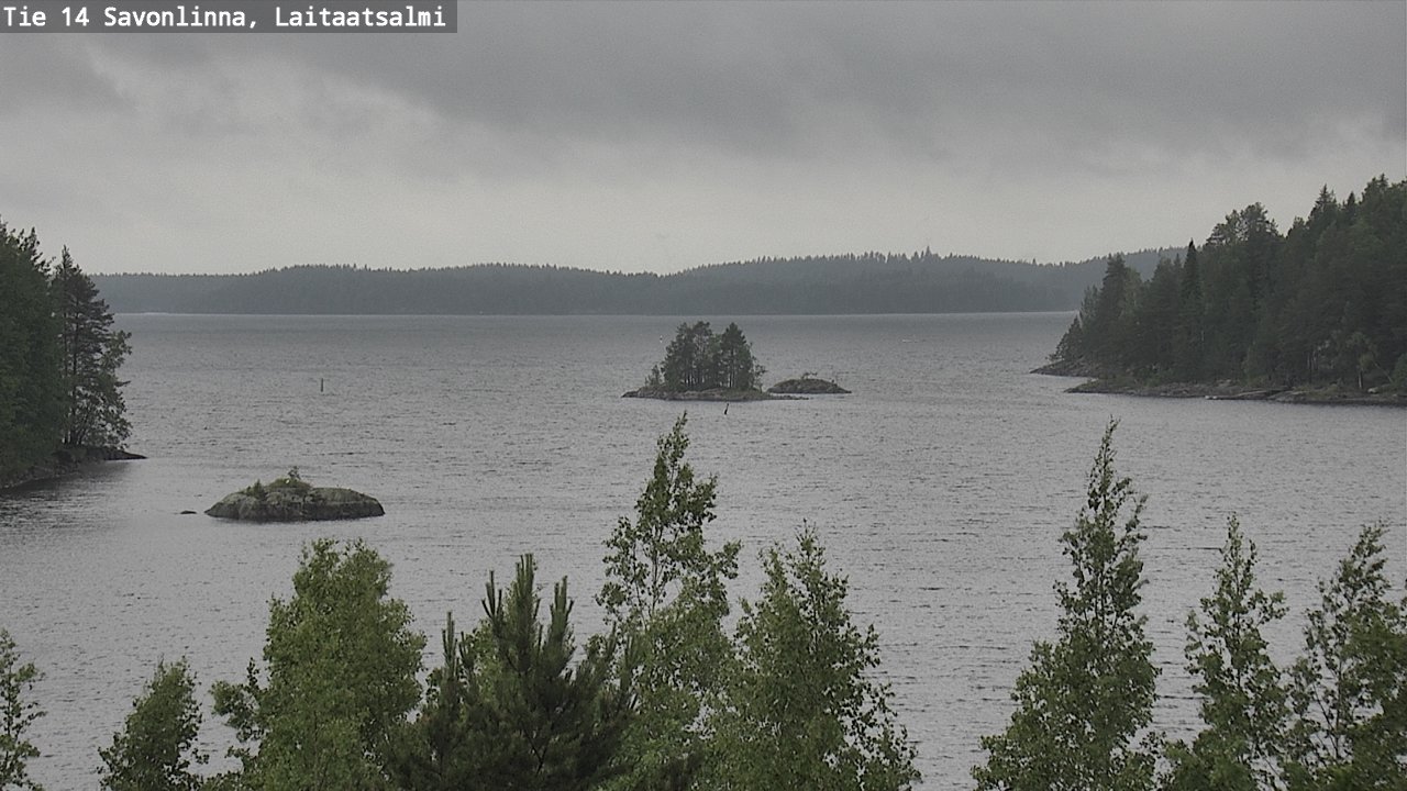 Weather Camera Image Road 14 Savonlinna, Laitaatsalmi, Savonlinna, Etelä-Savo
