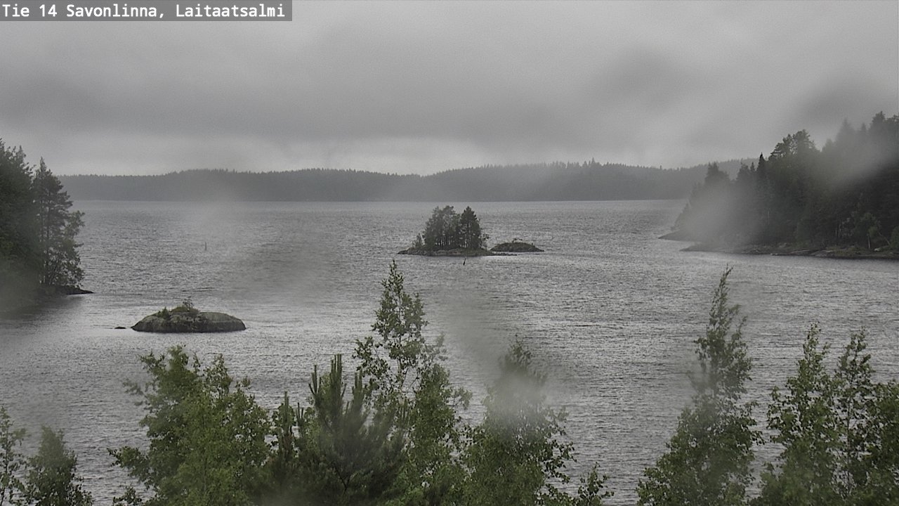 Weather Camera Image Road 14 Savonlinna, Laitaatsalmi, Savonlinna, Etelä-Savo