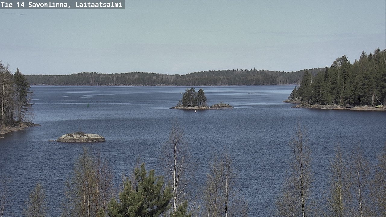 Weather Camera Image Road 14 Savonlinna, Laitaatsalmi, Savonlinna, Etelä-Savo