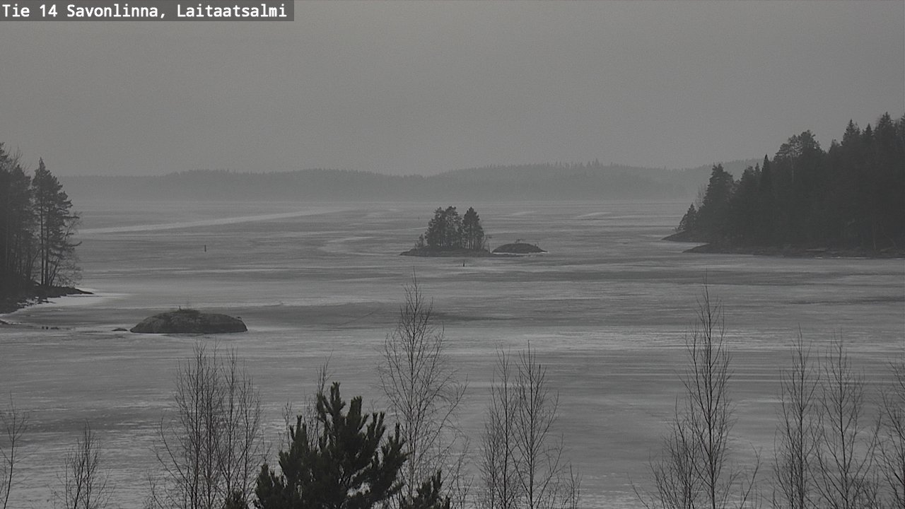 Weather Camera Image Väg 14 Nyslott, Laitaatsalmi, Savonlinna, Etelä-Savo