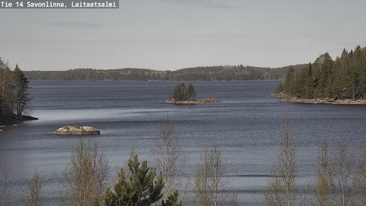 Weather Camera Image Road 14 Savonlinna, Laitaatsalmi, Savonlinna, Etelä-Savo