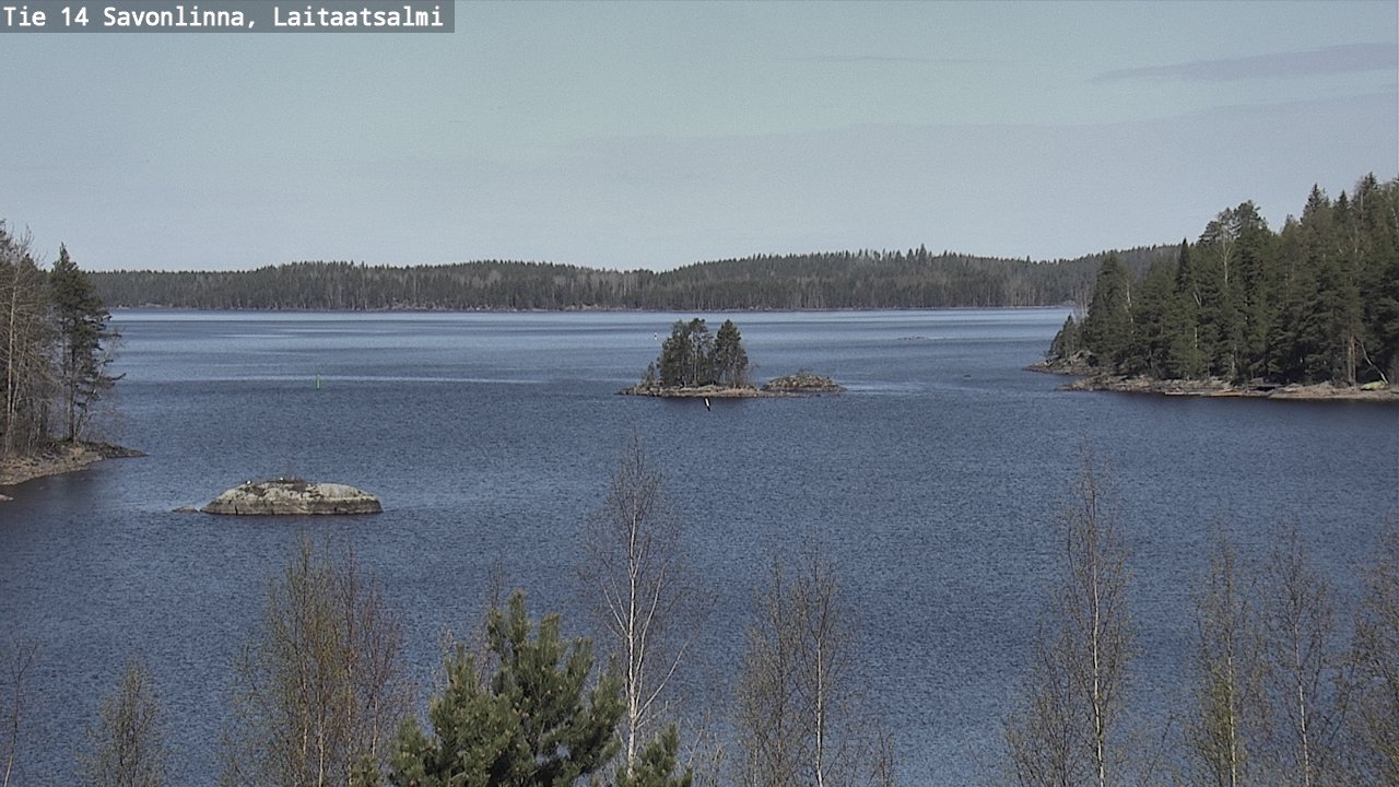Weather Camera Image Road 14 Savonlinna, Laitaatsalmi, Savonlinna, Etelä-Savo