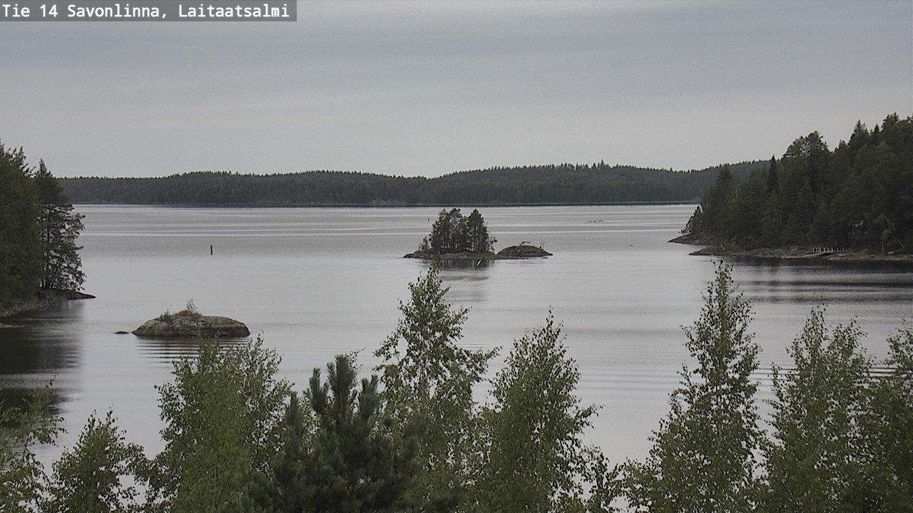 Weather Camera Image Road 14 Savonlinna, Laitaatsalmi, Savonlinna, Etelä-Savo