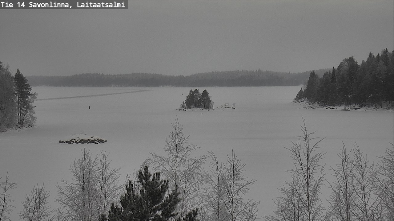 Weather Camera Image Road 14 Savonlinna, Laitaatsalmi, Savonlinna, Etelä-Savo