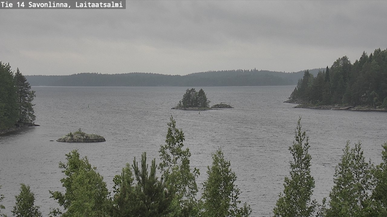 Weather Camera Image Väg 14 Nyslott, Laitaatsalmi, Savonlinna, Etelä-Savo