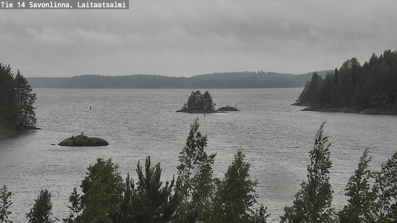 Weather Camera Image Road 14 Savonlinna, Laitaatsalmi, Savonlinna, Etelä-Savo