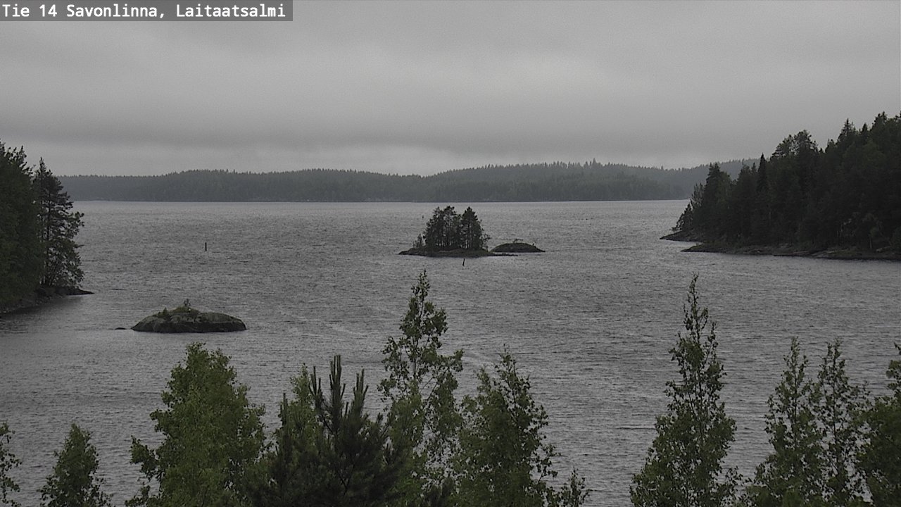 Weather Camera Image Road 14 Savonlinna, Laitaatsalmi, Savonlinna, Etelä-Savo