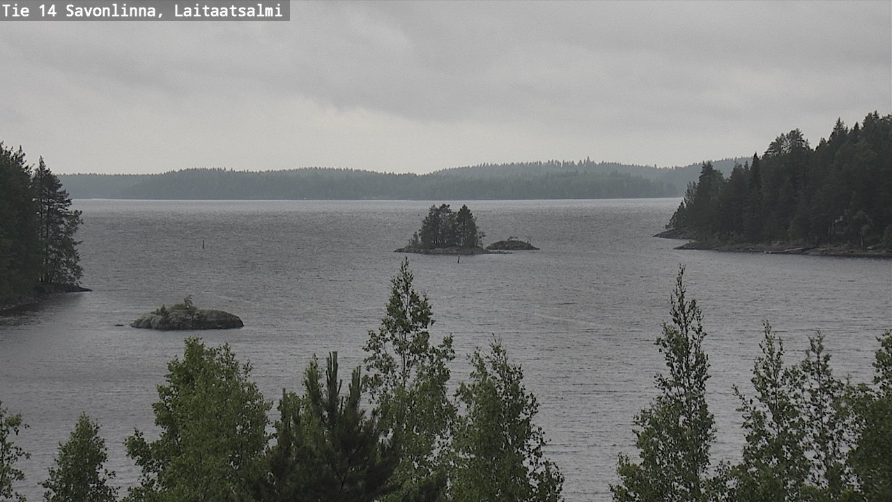 Weather Camera Image Väg 14 Nyslott, Laitaatsalmi, Savonlinna, Etelä-Savo