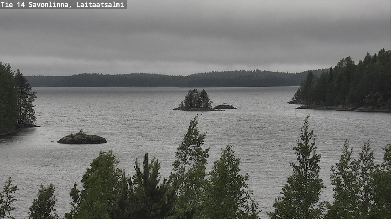 Weather Camera Image Road 14 Savonlinna, Laitaatsalmi, Savonlinna, Etelä-Savo