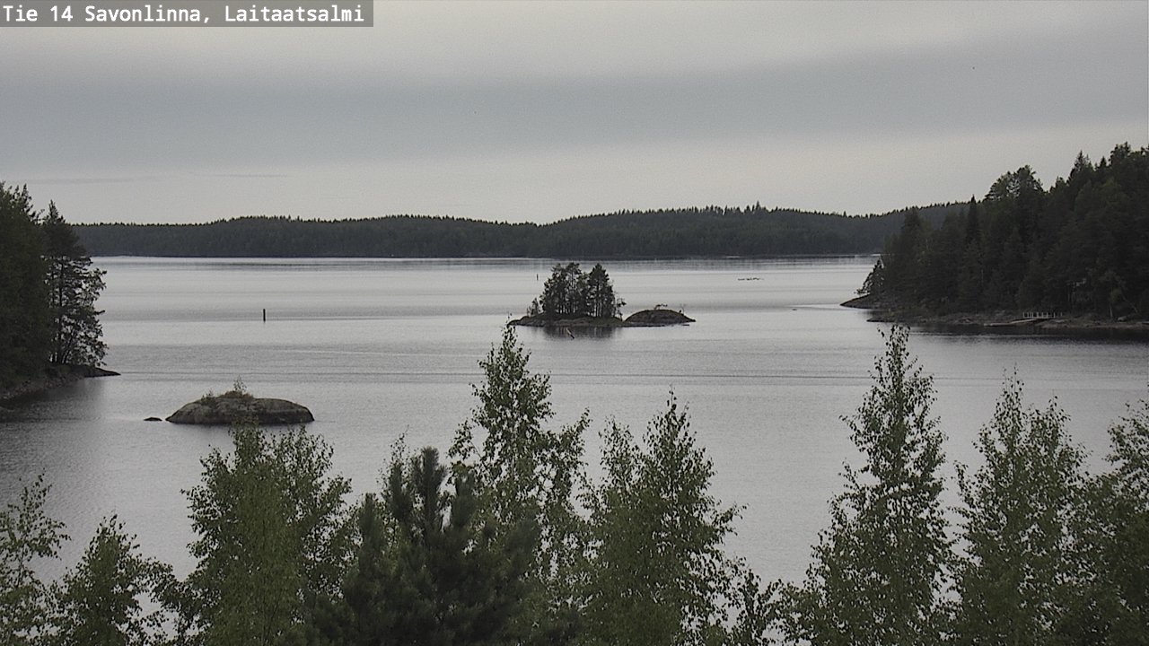 Weather Camera Image Road 14 Savonlinna, Laitaatsalmi, Savonlinna, Etelä-Savo