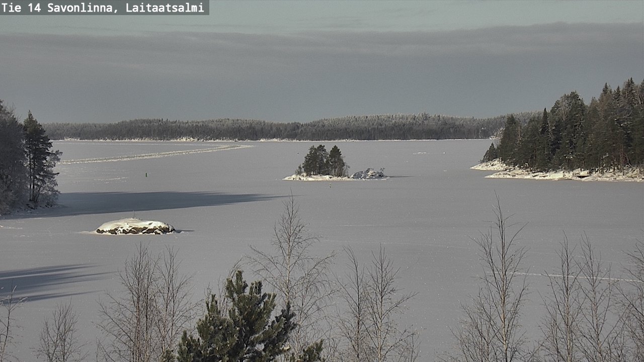 Weather Camera Image Väg 14 Nyslott, Laitaatsalmi, Savonlinna, Etelä-Savo