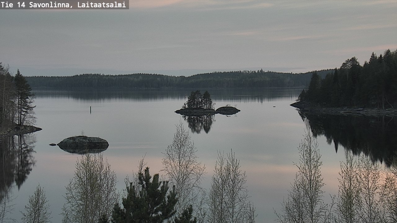Weather Camera Image Road 14 Savonlinna, Laitaatsalmi, Savonlinna, Etelä-Savo