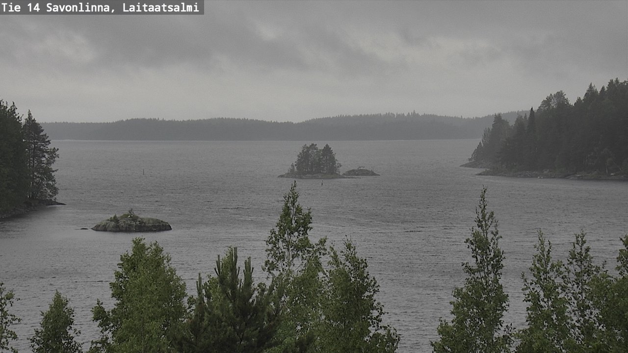 Weather Camera Image Road 14 Savonlinna, Laitaatsalmi, Savonlinna, Etelä-Savo