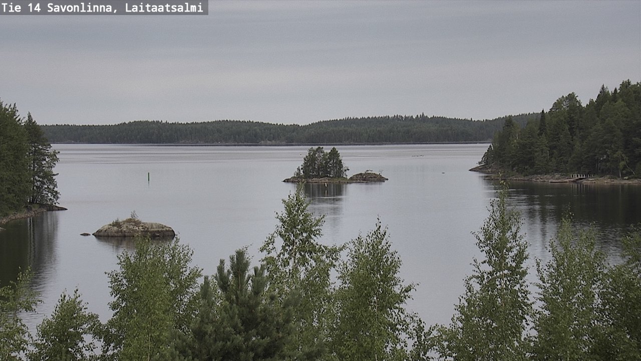 Weather Camera Image Road 14 Savonlinna, Laitaatsalmi, Savonlinna, Etelä-Savo