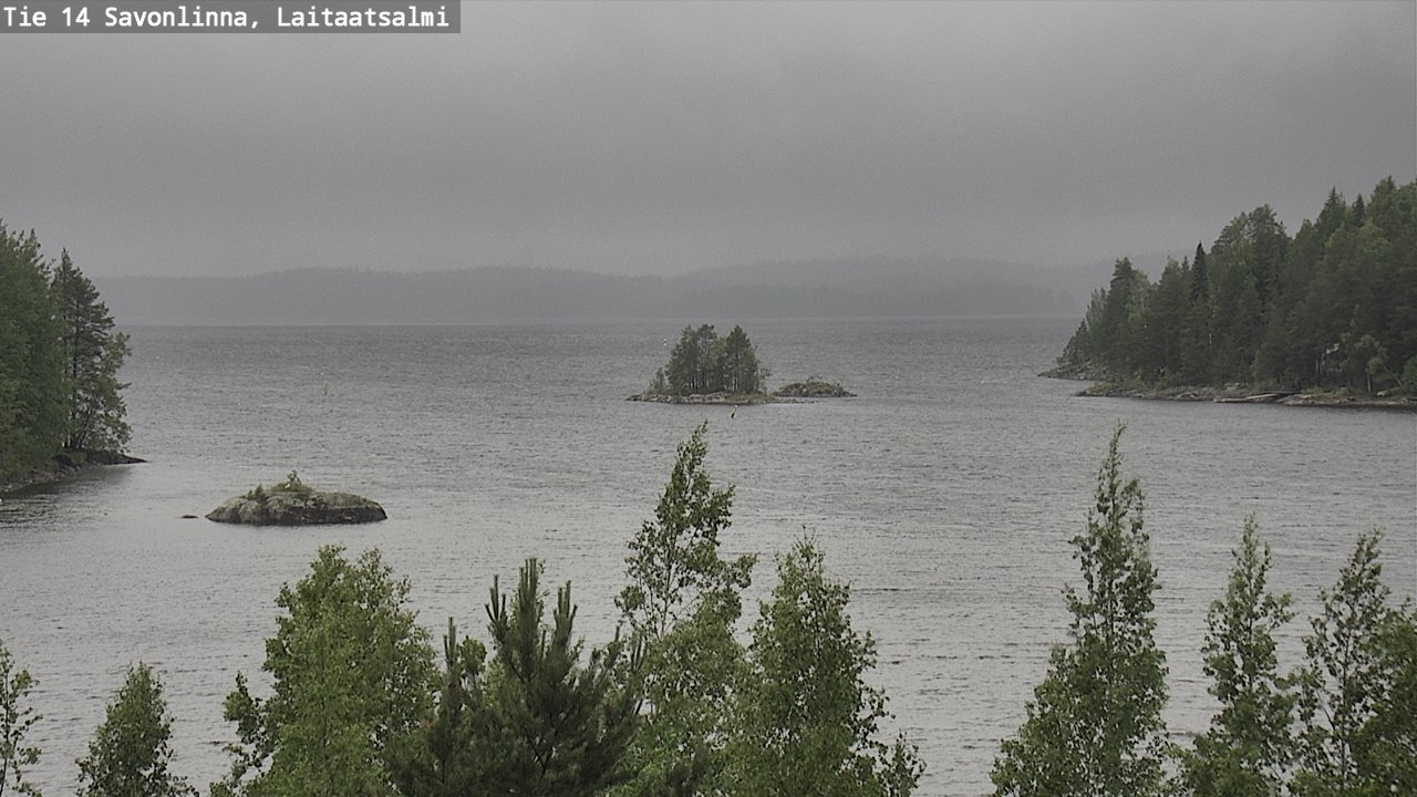Weather Camera Image Road 14 Savonlinna, Laitaatsalmi, Savonlinna, Etelä-Savo