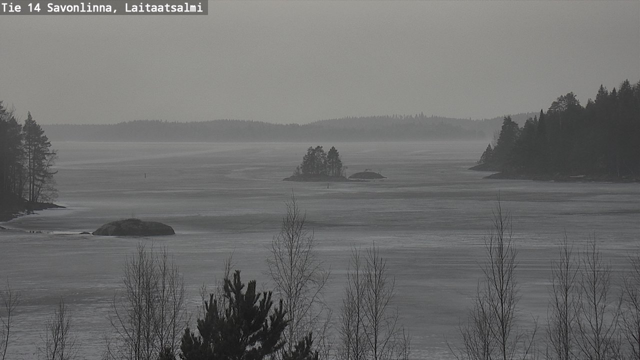 Weather Camera Image Väg 14 Nyslott, Laitaatsalmi, Savonlinna, Etelä-Savo