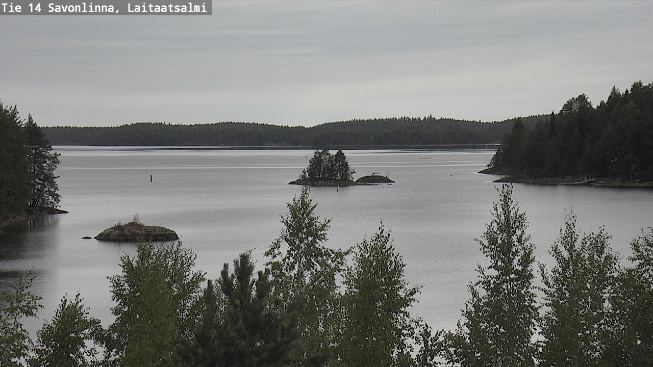 Weather Camera Image Road 14 Savonlinna, Laitaatsalmi, Savonlinna, Etelä-Savo