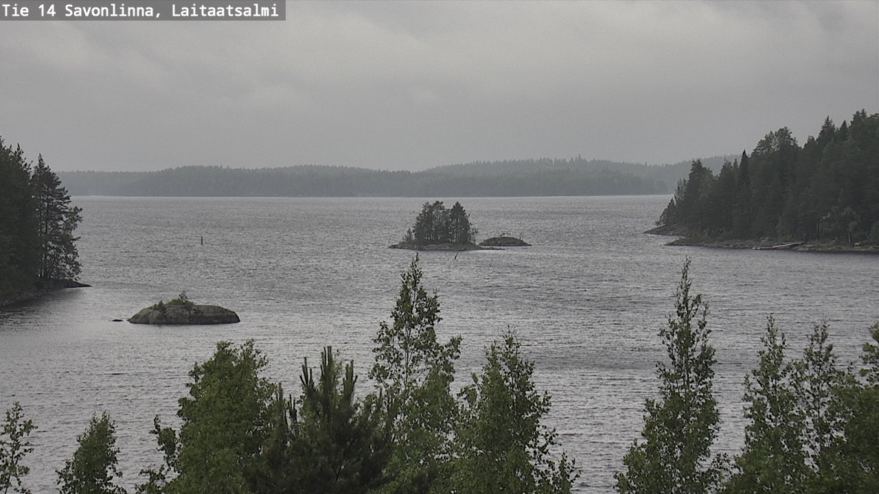 Weather Camera Image Väg 14 Nyslott, Laitaatsalmi, Savonlinna, Etelä-Savo