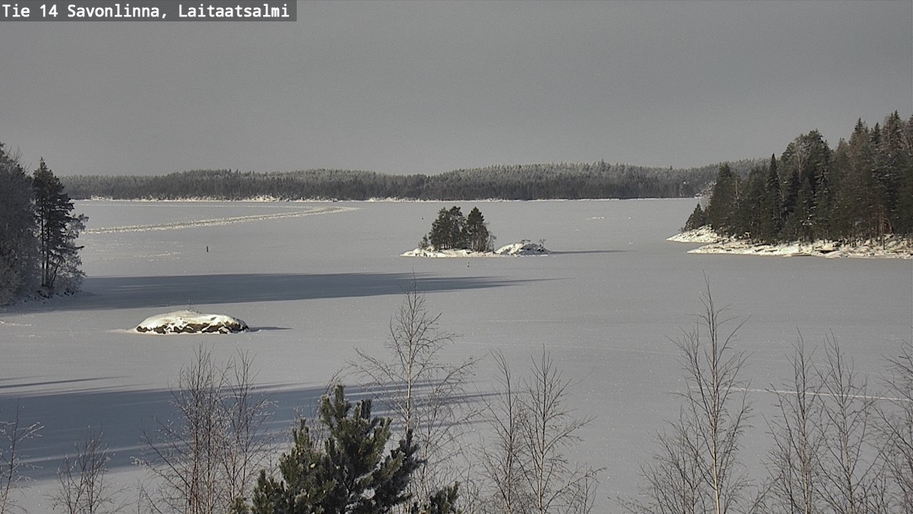 Weather Camera Image Väg 14 Nyslott, Laitaatsalmi, Savonlinna, Etelä-Savo