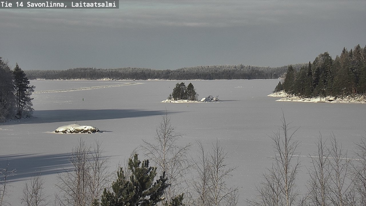 Weather Camera Image Road 14 Savonlinna, Laitaatsalmi, Savonlinna, Etelä-Savo