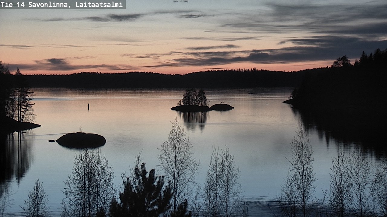 Weather Camera Image Väg 14 Nyslott, Laitaatsalmi, Savonlinna, Etelä-Savo