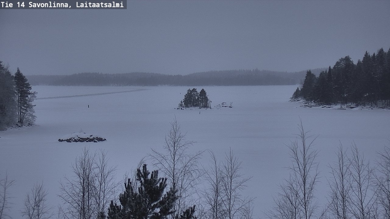 Weather Camera Image Road 14 Savonlinna, Laitaatsalmi, Savonlinna, Etelä-Savo