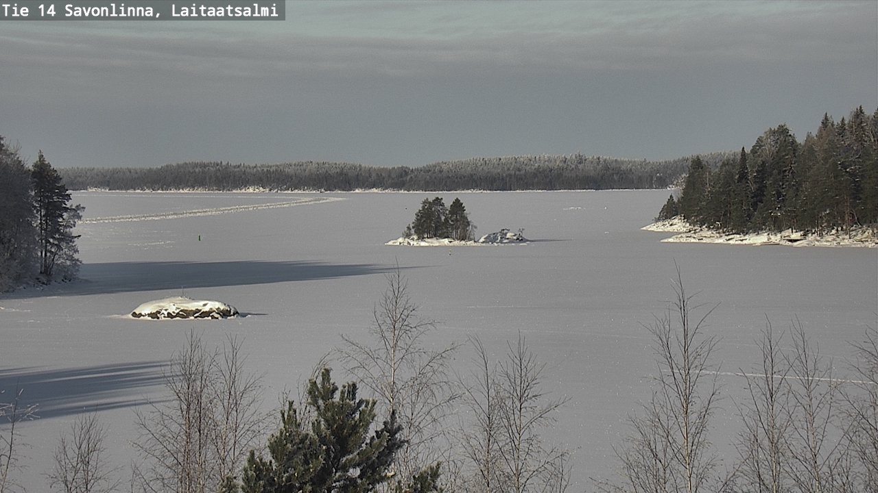 Weather Camera Image Väg 14 Nyslott, Laitaatsalmi, Savonlinna, Etelä-Savo