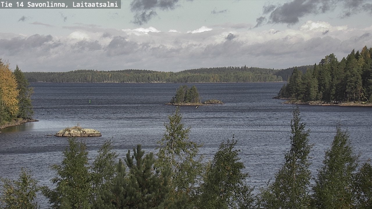 Weather Camera Image Road 14 Savonlinna, Laitaatsalmi, Savonlinna, Etelä-Savo