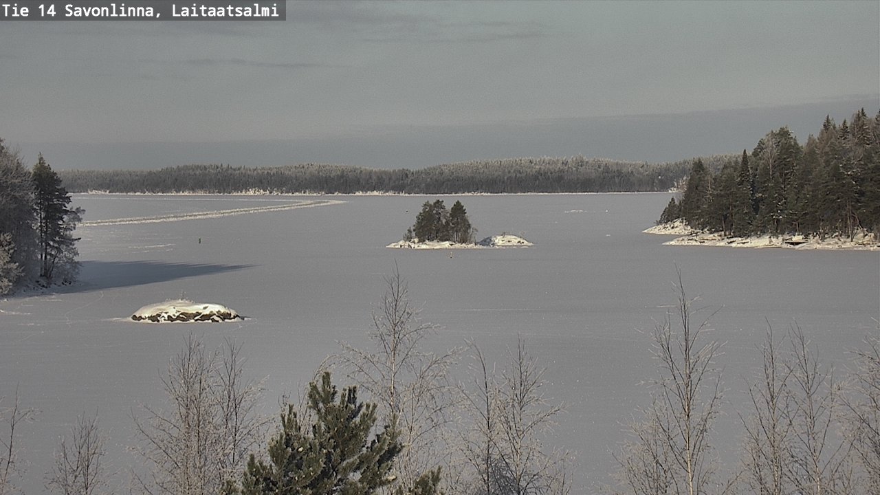 Weather Camera Image Road 14 Savonlinna, Laitaatsalmi, Savonlinna, Etelä-Savo