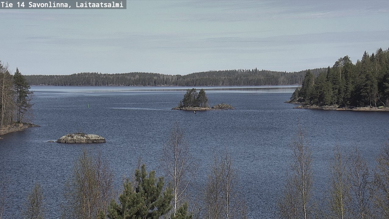 Weather Camera Image Road 14 Savonlinna, Laitaatsalmi, Savonlinna, Etelä-Savo