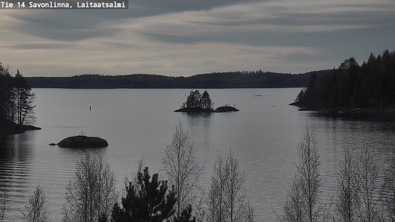 Weather Camera Image Väg 14 Nyslott, Laitaatsalmi, Savonlinna, Etelä-Savo