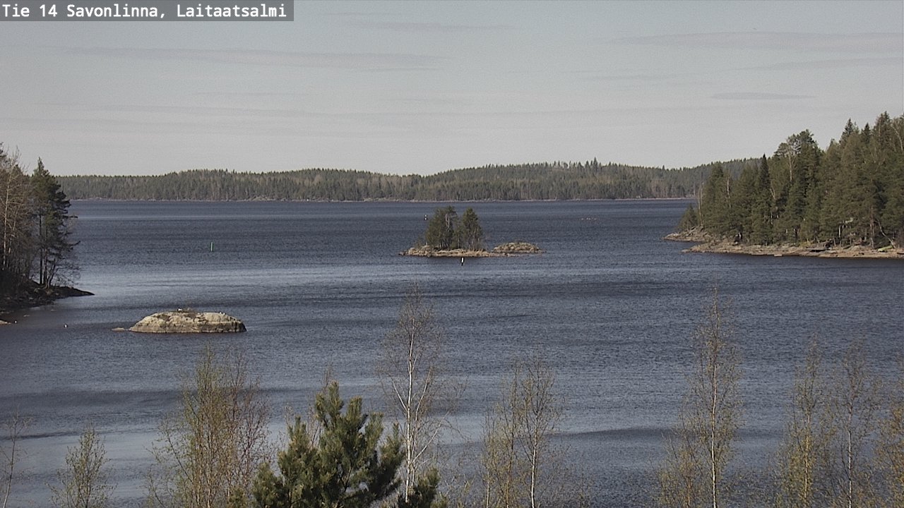 Weather Camera Image Road 14 Savonlinna, Laitaatsalmi, Savonlinna, Etelä-Savo