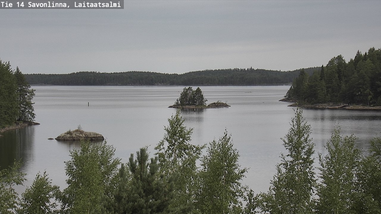 Weather Camera Image Road 14 Savonlinna, Laitaatsalmi, Savonlinna, Etelä-Savo