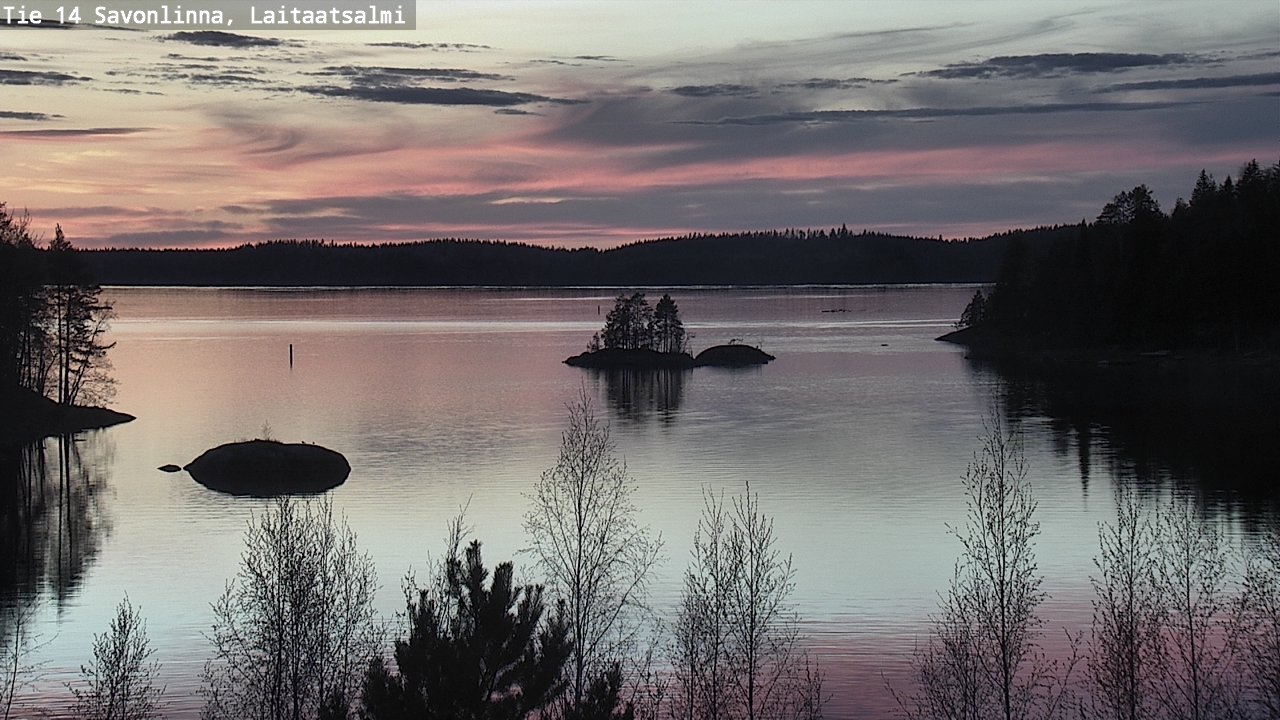 Weather Camera Image Väg 14 Nyslott, Laitaatsalmi, Savonlinna, Etelä-Savo
