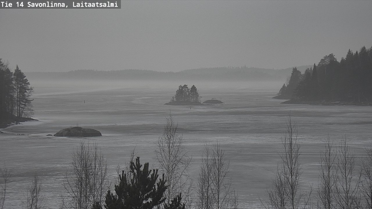 Weather Camera Image Väg 14 Nyslott, Laitaatsalmi, Savonlinna, Etelä-Savo