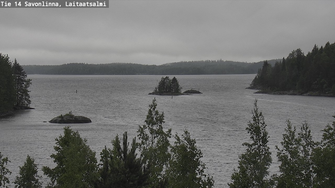 Weather Camera Image Road 14 Savonlinna, Laitaatsalmi, Savonlinna, Etelä-Savo