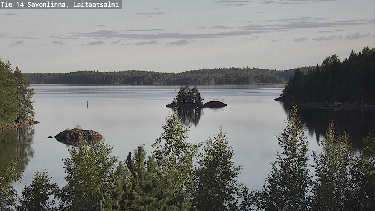 Weather Camera Image Road 14 Savonlinna, Laitaatsalmi, Savonlinna, Etelä-Savo