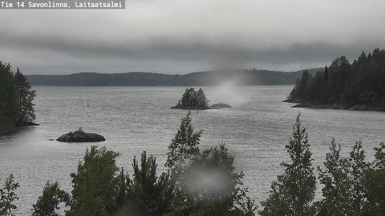 Weather Camera Image Road 14 Savonlinna, Laitaatsalmi, Savonlinna, Etelä-Savo