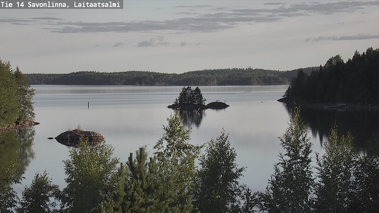 Weather Camera Image Road 14 Savonlinna, Laitaatsalmi, Savonlinna, Etelä-Savo