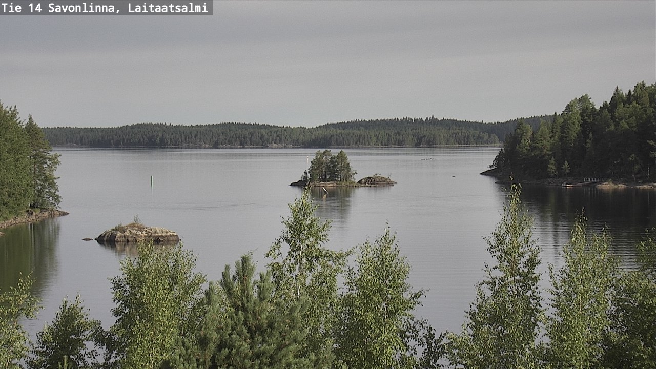 Weather Camera Image Road 14 Savonlinna, Laitaatsalmi, Savonlinna, Etelä-Savo