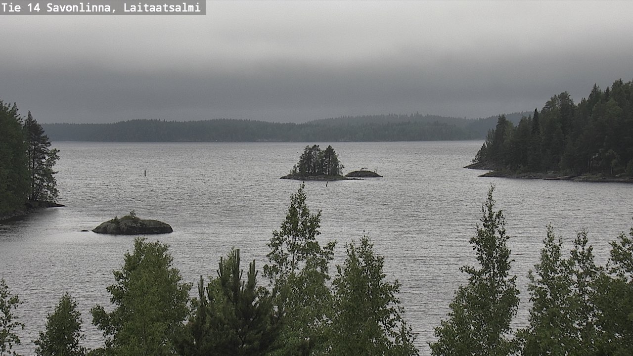 Weather Camera Image Road 14 Savonlinna, Laitaatsalmi, Savonlinna, Etelä-Savo