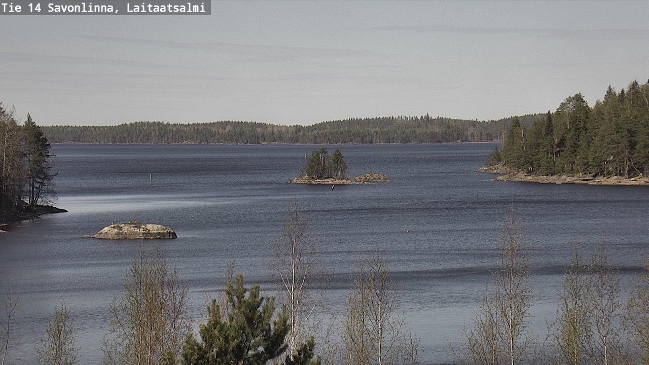 Weather Camera Image Road 14 Savonlinna, Laitaatsalmi, Savonlinna, Etelä-Savo